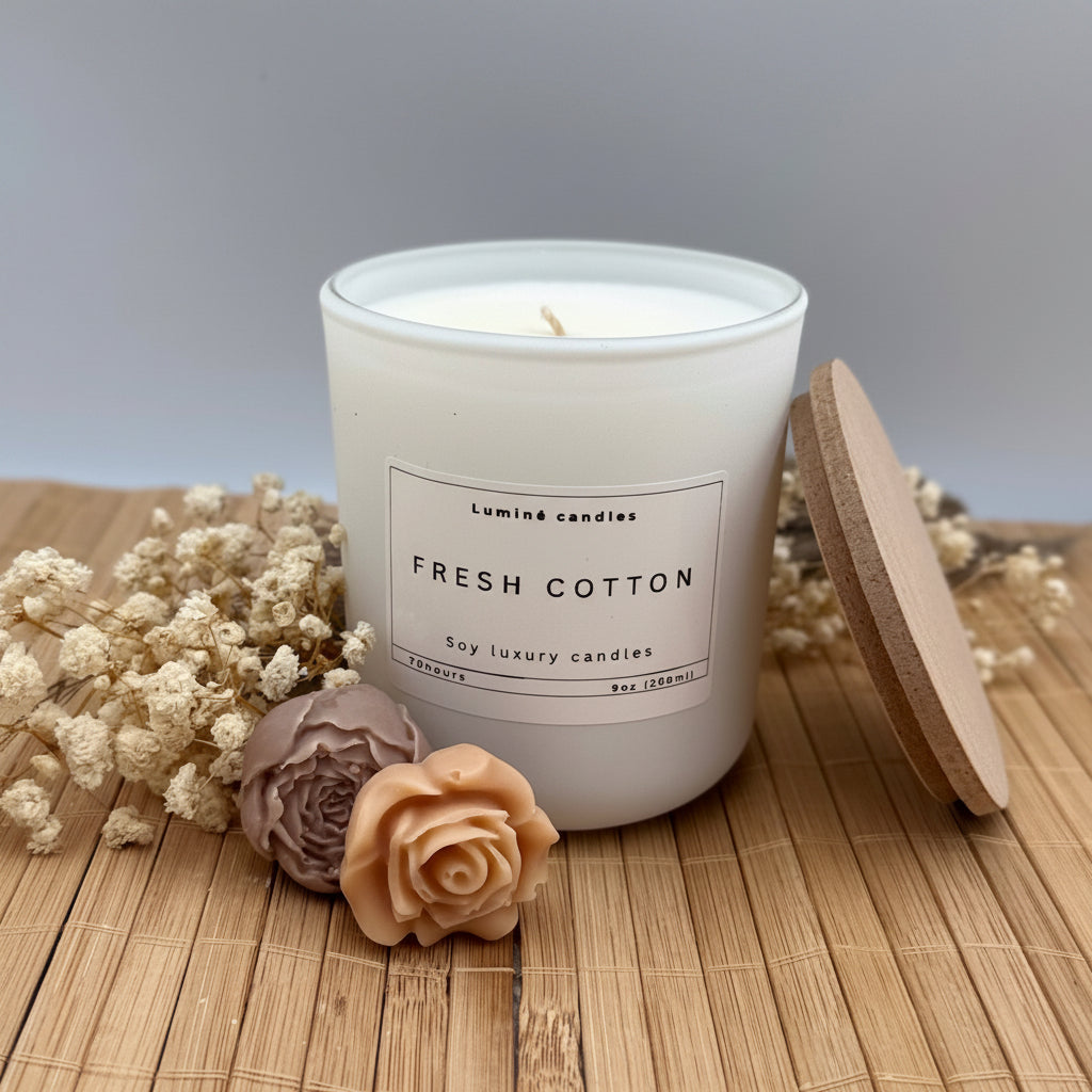 Fresh Cotton – Luxury Soy Candle