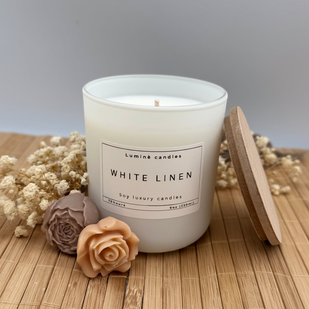 White Linen – Luxury Soy Candle