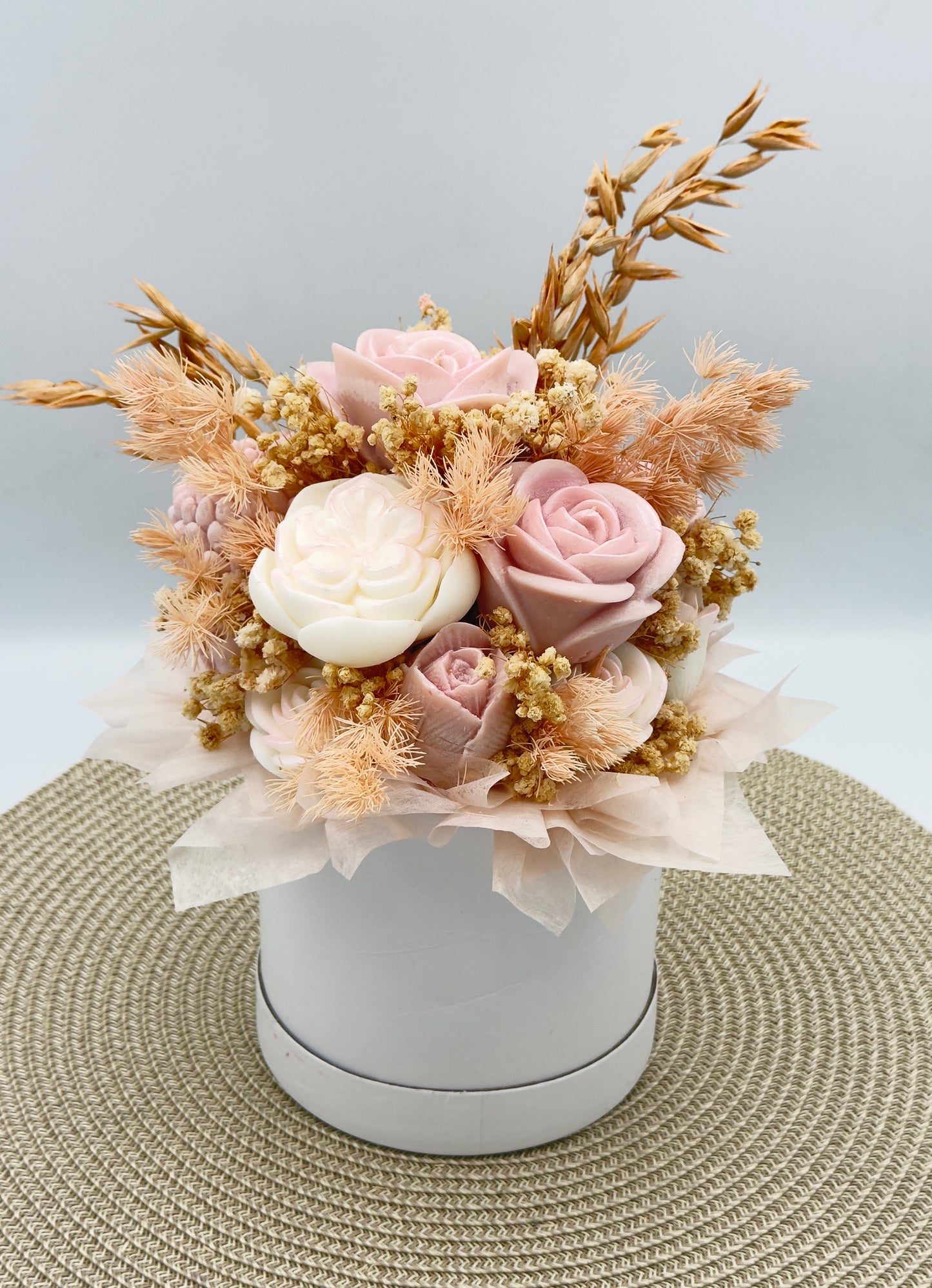 Μπουκέτο Κεριών “Blush Elegance”