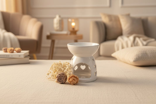 Καυστήρας wax melt λευκός με καρδιές