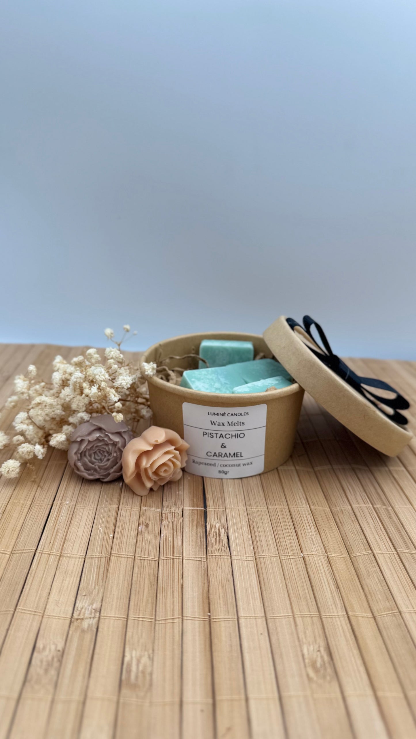 Wax Melts Pistachio & Caramel 50gr | Φιστίκι & Καραμέλα – Luminè Candles