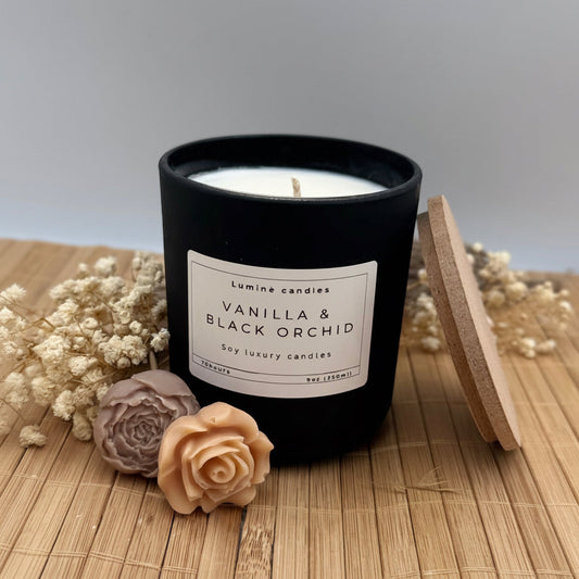 Vanilla & Black Orchid – Luxury Soy Candle