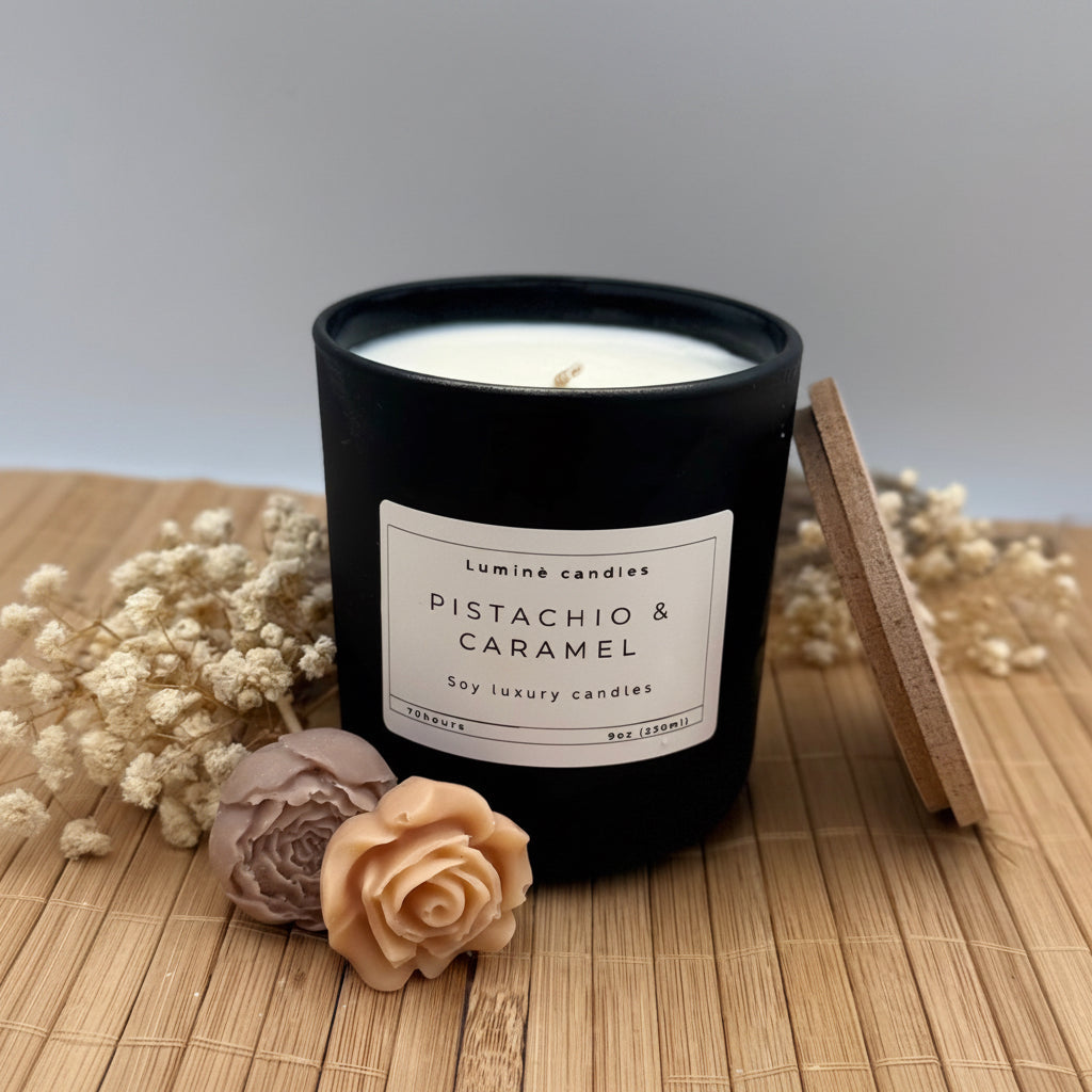 Pistachio & Caramel – Luxury Soy Candle