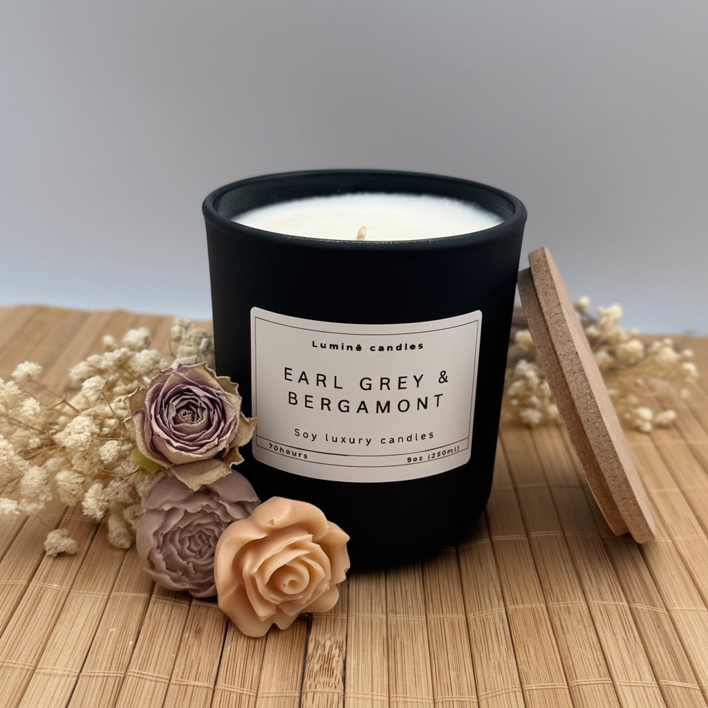 Earl Grey & Bergamot – Luxury Soy Candle